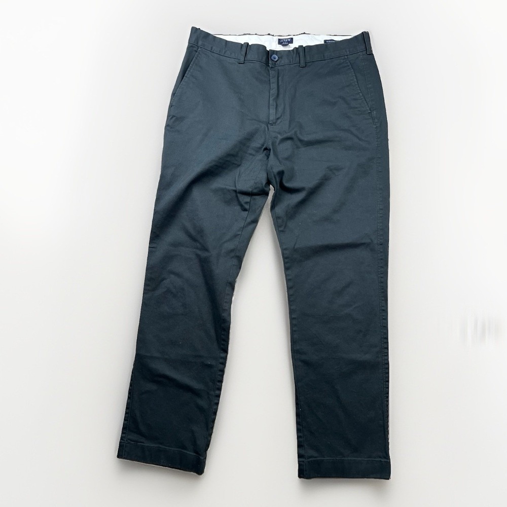 J.CREW Flex Men's Black Straight-Leg Flat Front Chino Pants 34/30